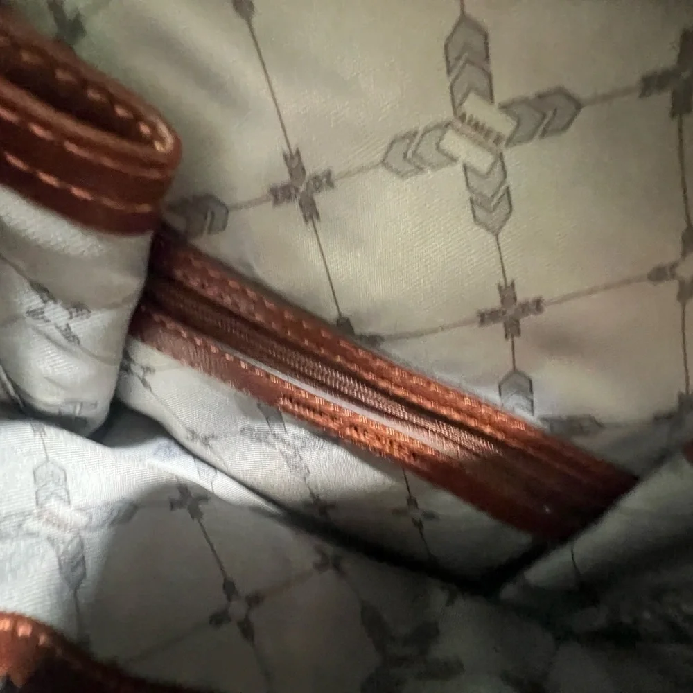 Aimee Kestenberg Quilted Leather Crossbody Tan Gold Chain Top Handle Bag